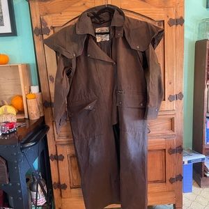 Vintage Driza-Bone waxed cotton deluxe riding coat sz medium made in Australia